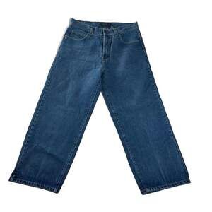 Vintage 90s Clench Jeans Straight Leg Blue Denim 34x30 Retro Minimalist